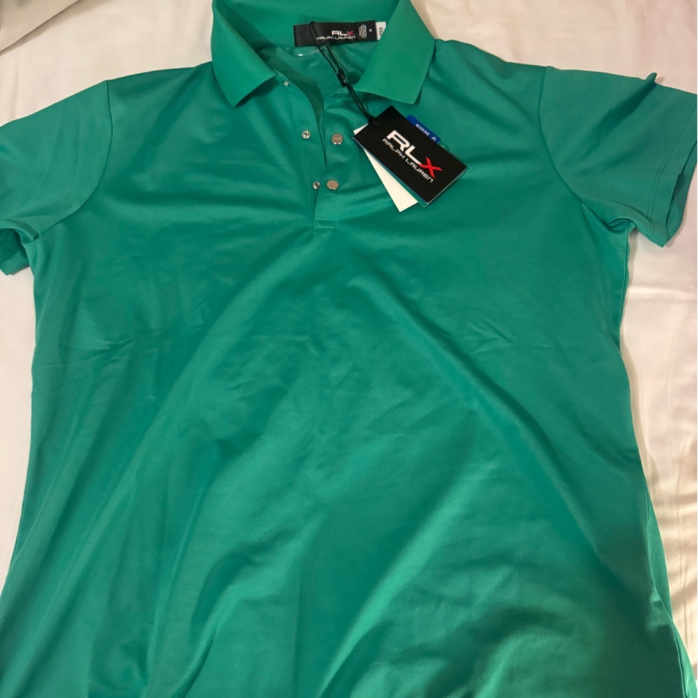 RLX ( RALPH LAUREN)sporty,wicking teal green women’s Polo Shirt-cute comfy &cool